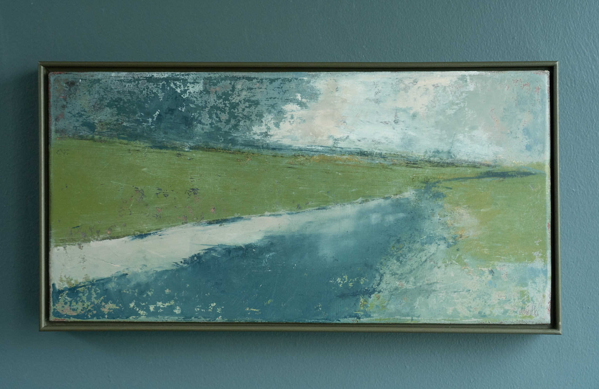 Dorothy Ledwith Kilbaha Gallery original oil paintings oil on canvas greens colour palette Ireland Irish art Original Contemporary Irish Art Ireland beautiful landscapes country fields trees waterways Kilbaha Gallery Interior Design