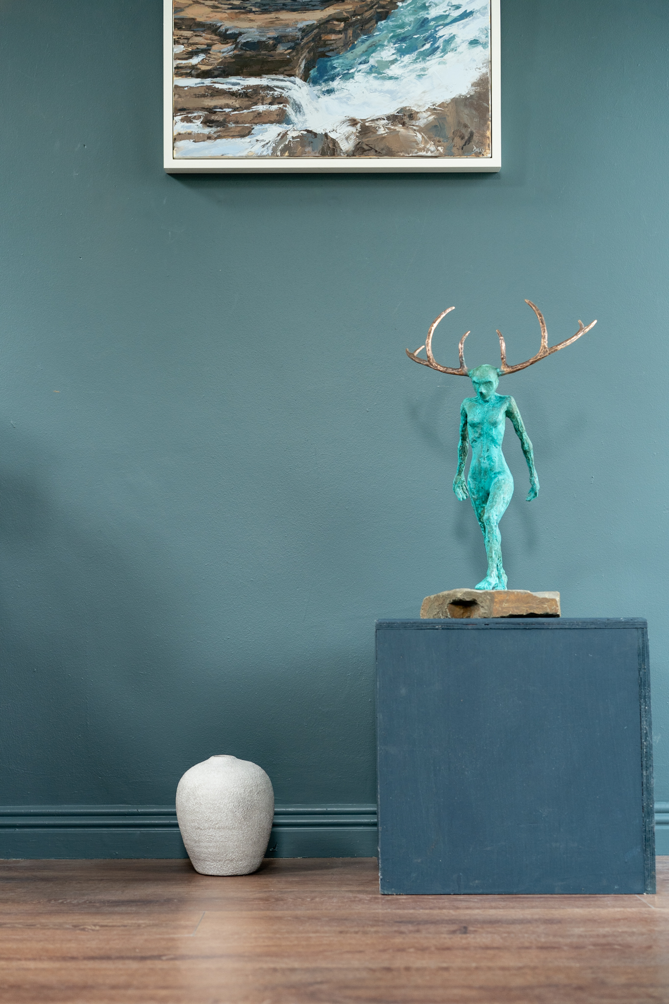 Resistance II by Adam Pomeroy for Kilbaha Gallery Irelands contemporary art gallery online bronze sculpture female empowerment Ireland Irish art Interiors bronze foundry sculpture Kilbaha Gallery