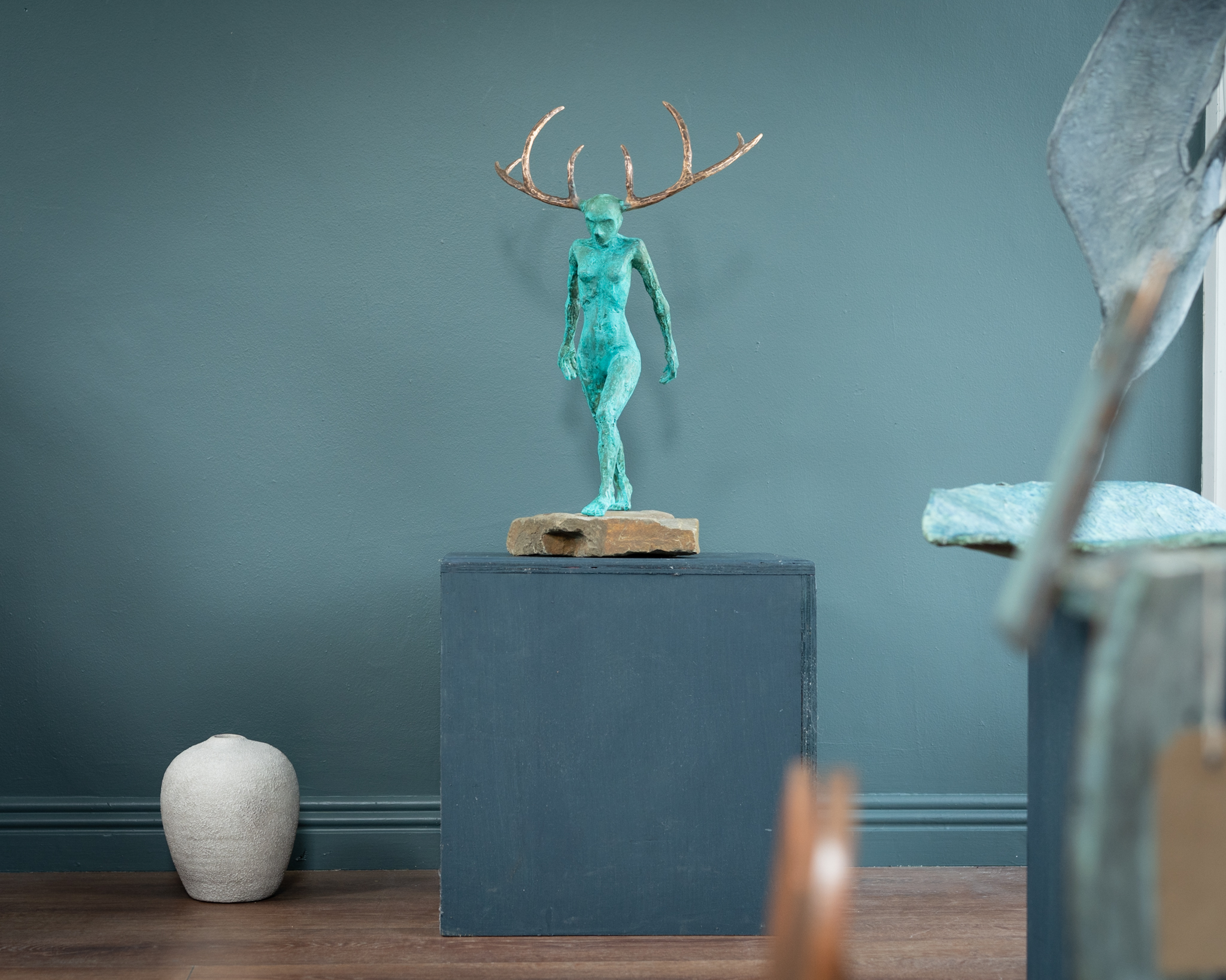 Resistance II by Adam Pomeroy for Kilbaha Gallery Irelands contemporary art gallery online bronze sculpture female empowerment Ireland Irish art Interiors bronze foundry sculpture Kilbaha Gallery