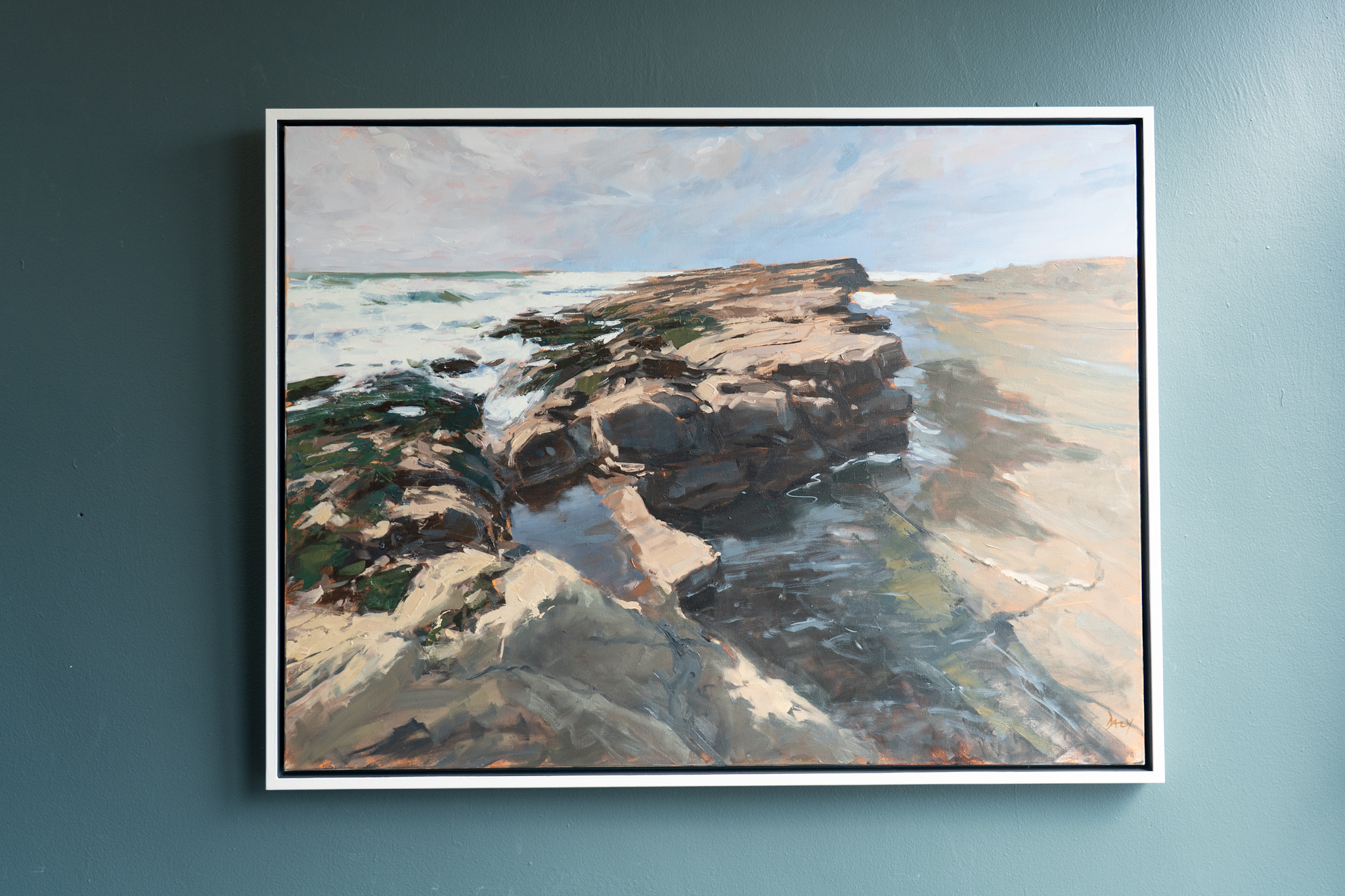 Ivan Daly original oil on canvas extraordinary seascapes cliffs rockpools oil painting Kilbaha Gallery Wild Atlantic Way Ireland West of Ireland beautiful Irish coastline Irish Interiors Invest in art