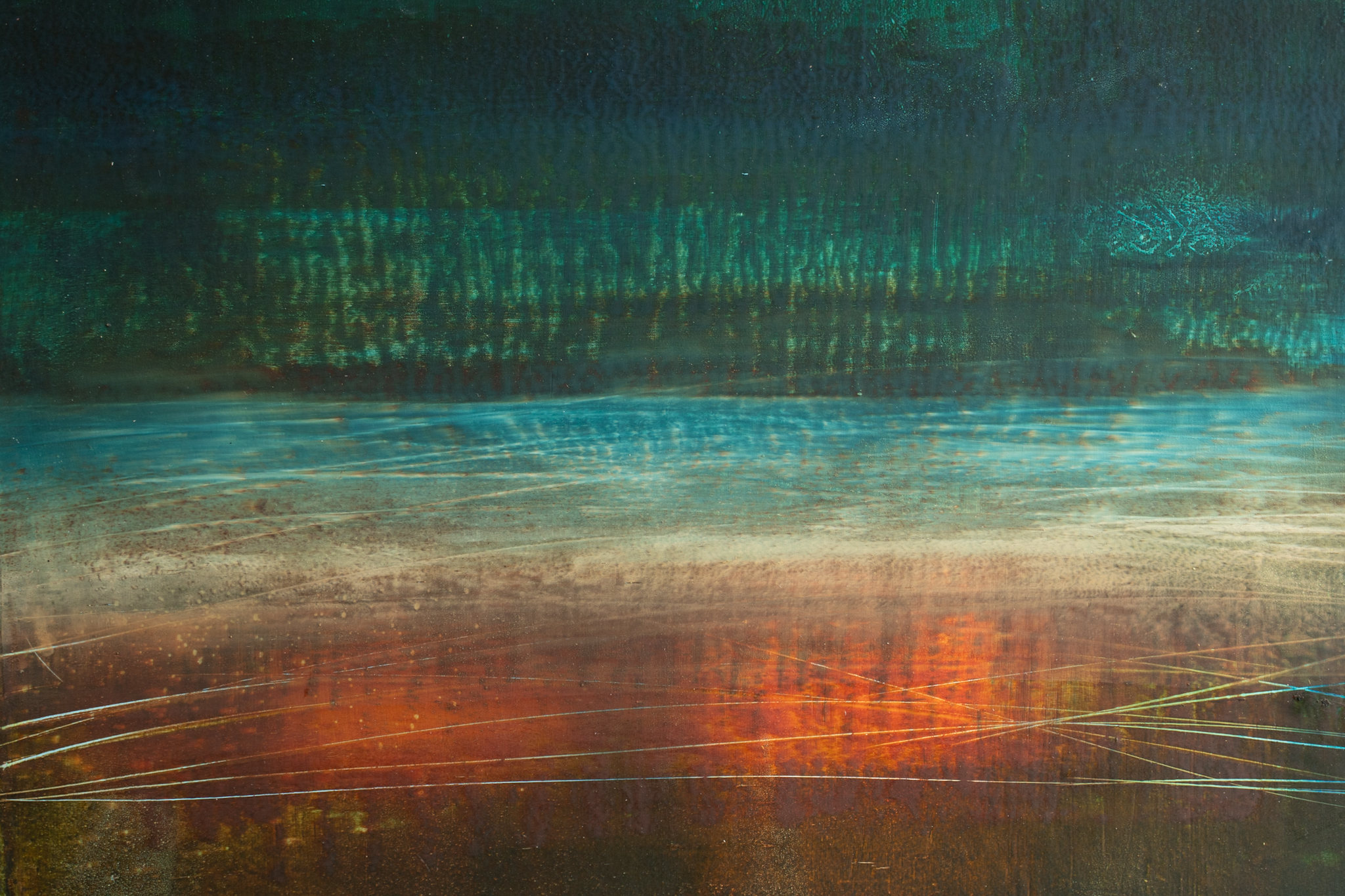 Gillian Murphy oil and cold wax original work in oils of the changing landscape through the elements beautiful piece of art Irish art Kilbaha Gallery Ireland Wild Atlantic Way collect invest art Interiors