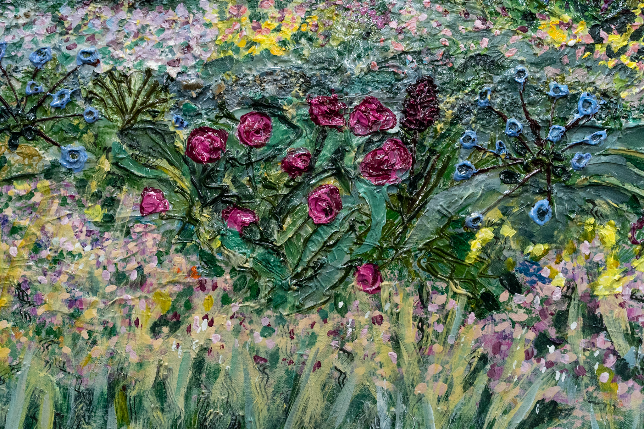 Carmel T Madigan Original Irish art mixed media large scale painting meadows wildflowers mountains seascapes heather Ireland West of Ireland Wild Atlantic Way Irish art contemporary artist beautiful homes Modern Decor