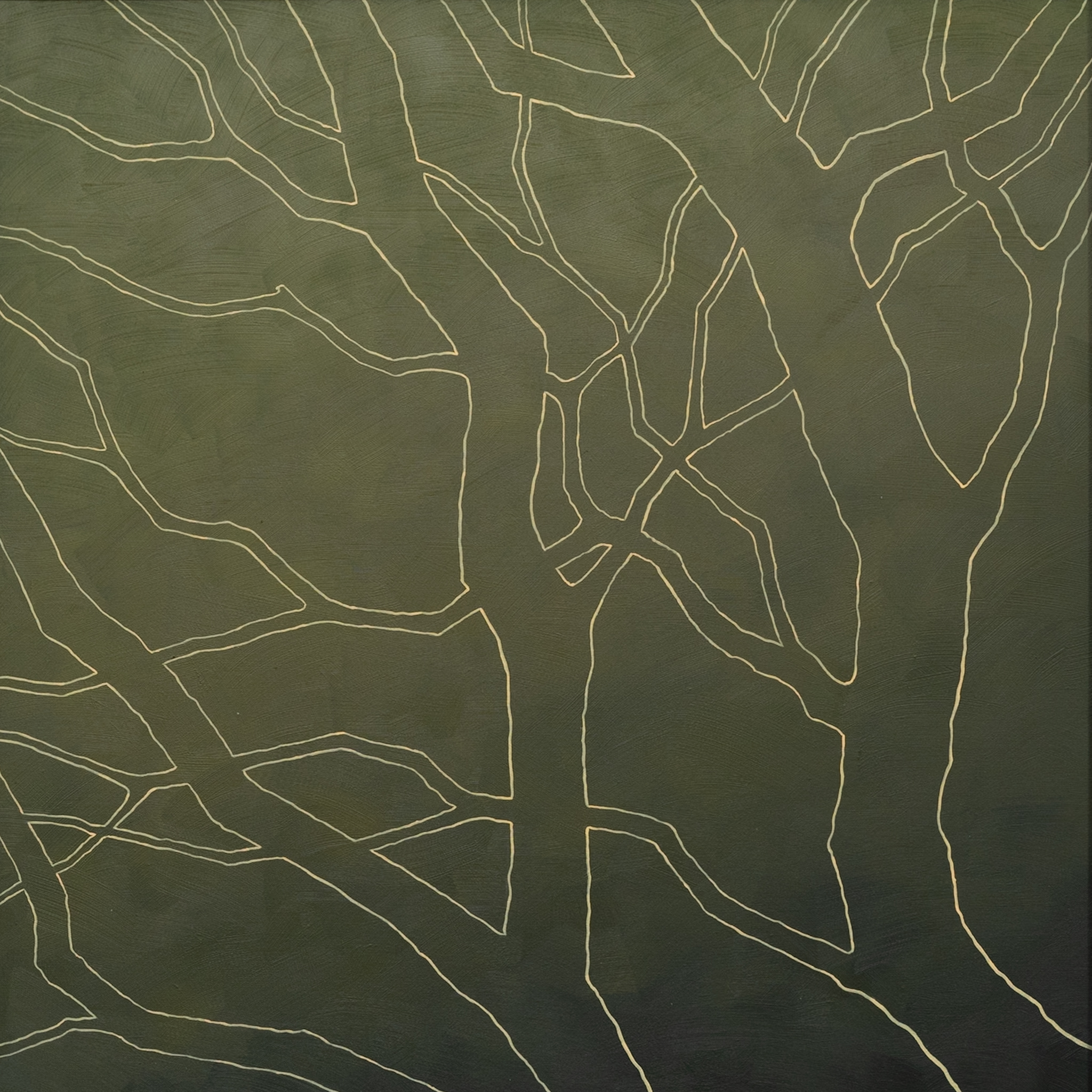 Adam Pomeroy Kilbaha Gallery Original Irish Art Ireland Reawakening Ireland's ancient woodlands forests trees acrylics on canvas beautiful woodland paintings ethereal beautiful calming and striking Kilbaha Gallery collectable work