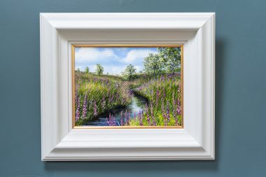 Mark Eldred original Irish art oil on canvas Ireland West of Ireland beautiful painting Original Irish Art Flowers foxgloves and azaleas Kilbaha Gallery