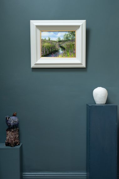 Mark Eldred original Irish art oil on canvas Ireland West of Ireland beautiful painting Original Irish Art Flowers foxgloves and azaleas Kilbaha Gallery