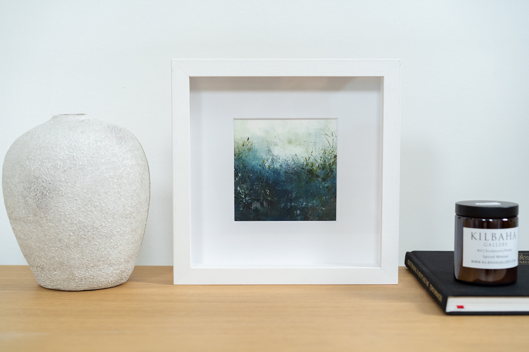 Mary Rose Keane oil and cold wax beautiful small original on paper framed piece of original art Ireland West of Ireland beautiful Interiors