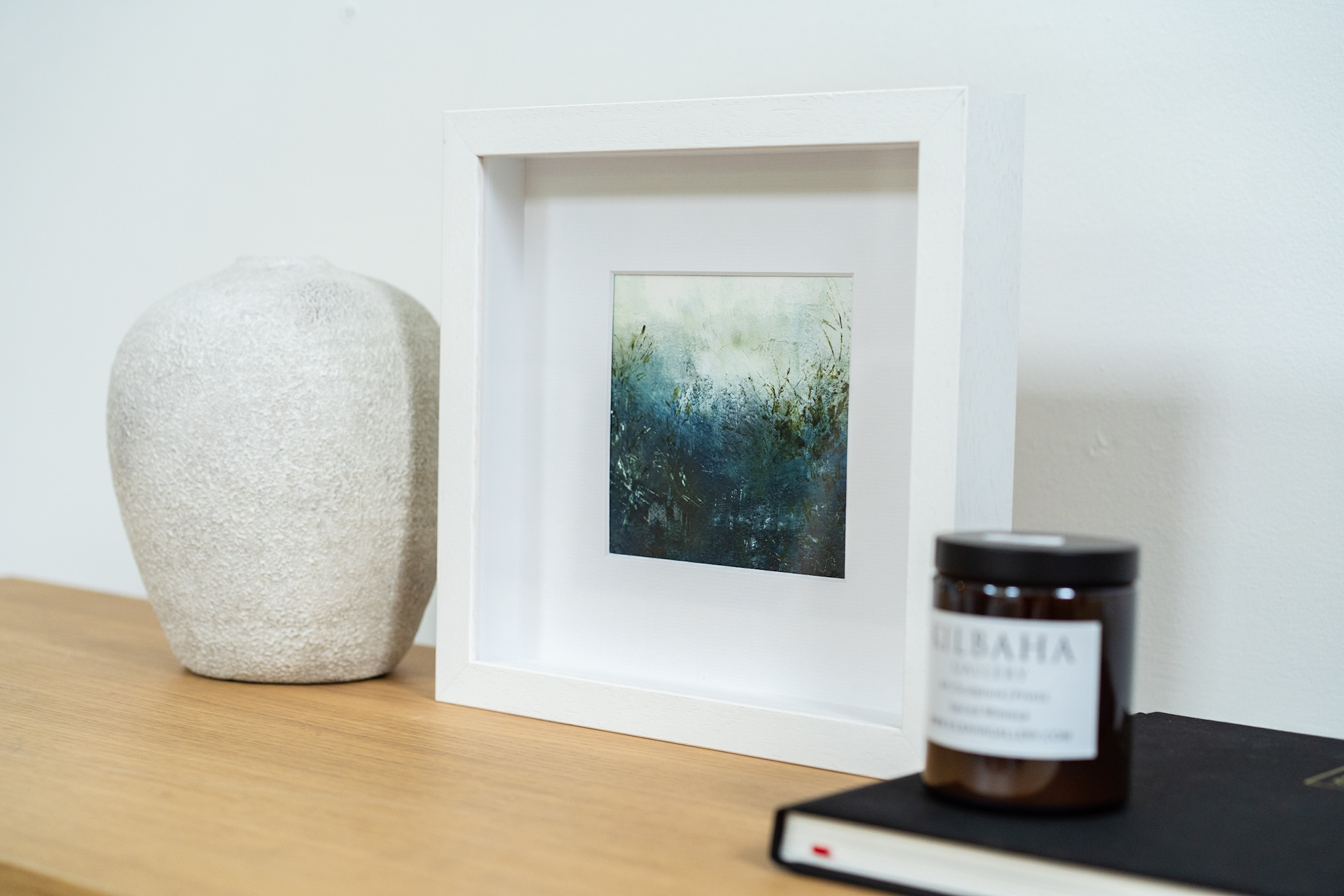 Mary Rose Keane oil and cold wax beautiful small original on paper framed piece of original art Ireland West of Ireland beautiful Interiors