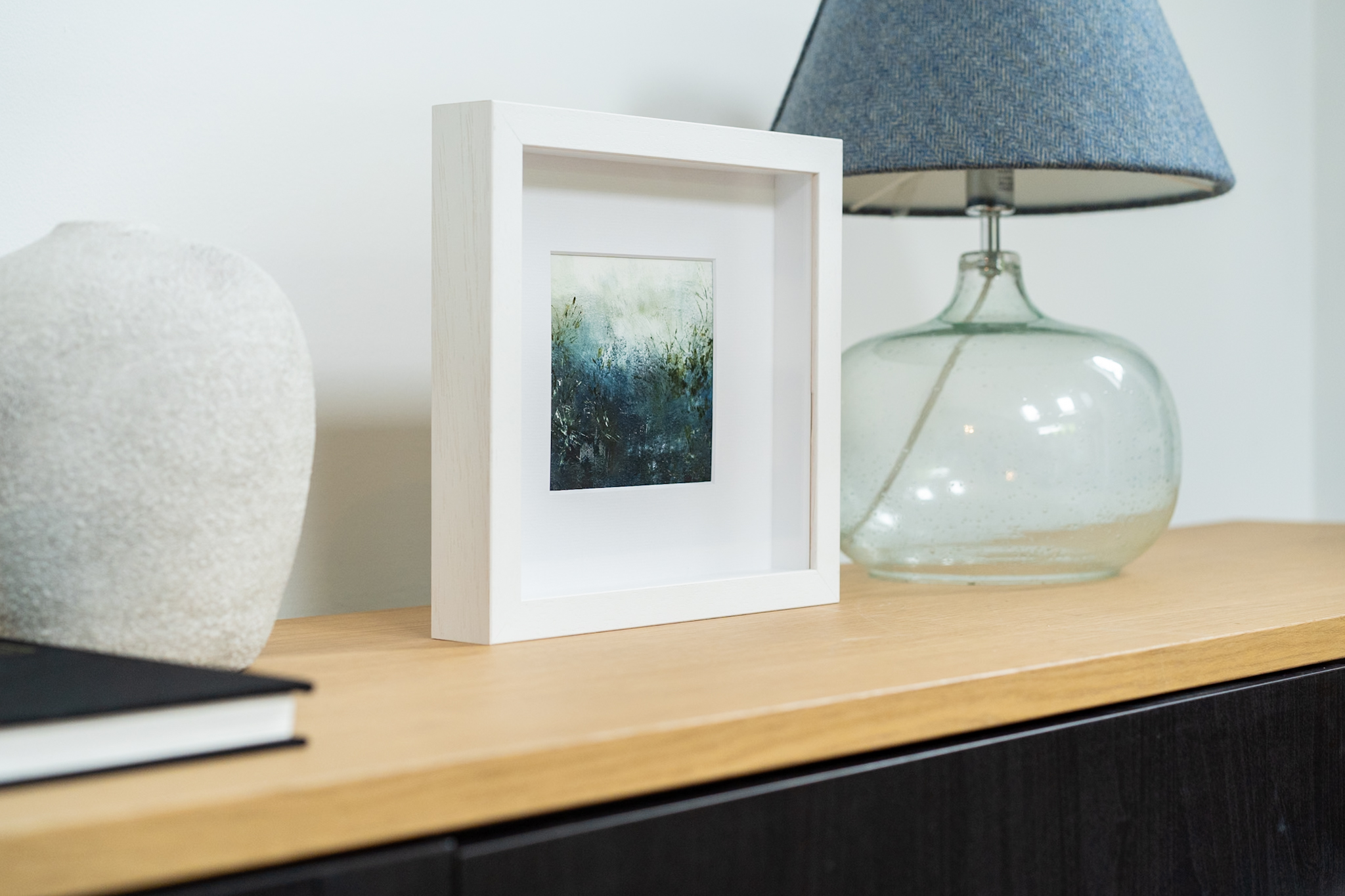 Mary Rose Keane oil and cold wax beautiful small original on paper framed piece of original art Ireland West of Ireland beautiful Interiors