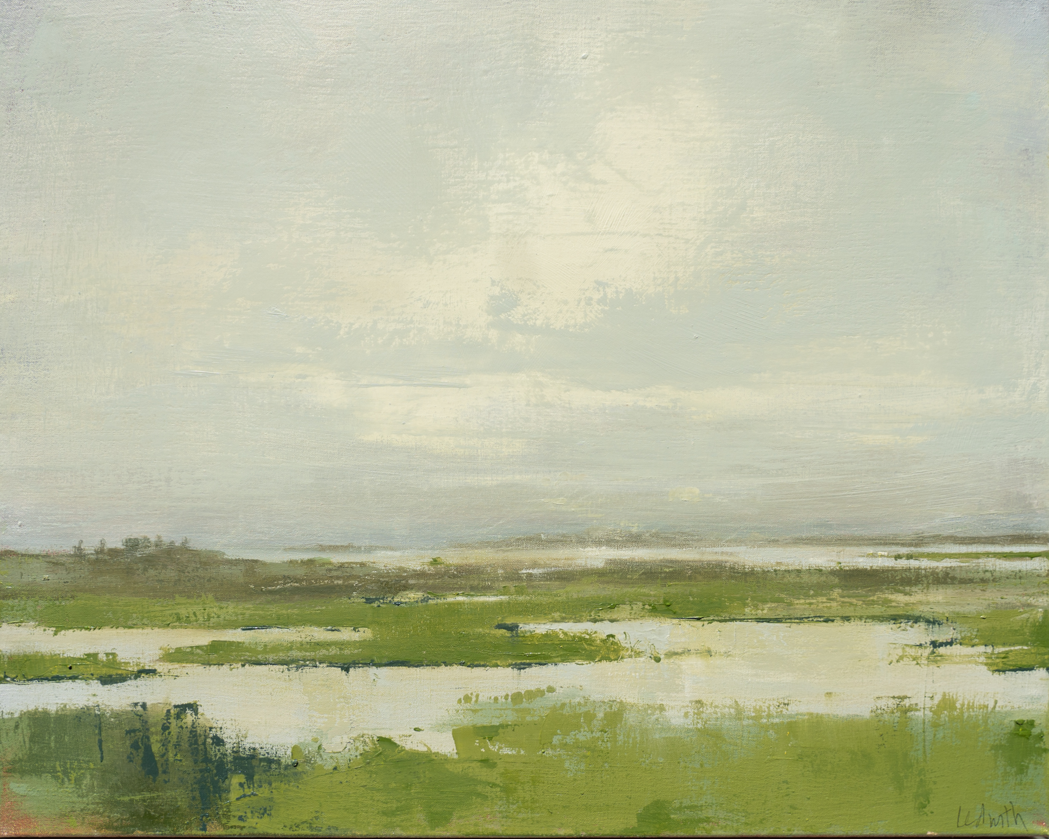 Dorothy Ledwith original Irish art beautiful painting landscape West of Ireland Shannon Estuary beautiful technique Irish art oil on canvas Irish Interiors skies Irish art Kilbaha Gallery