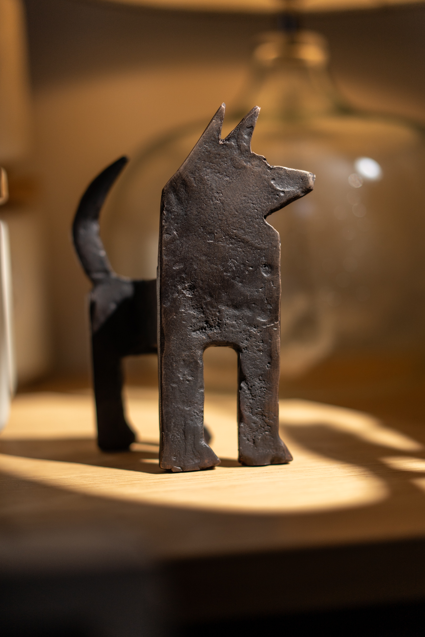 Seamus Connolly Bronze Dogs Brown patina beautiful small bronze sculptures stylized animals original Irish art family business bronze foundry Ireland Kilbaha Gallery