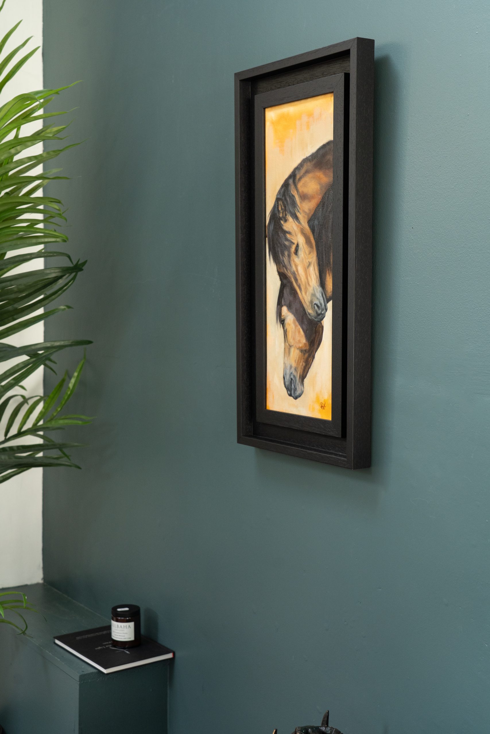 Rebekah van Kan beautiful original oil painting equine horses lazy hazy day beautiful warmth original art West of Ireland Kilbaha Gallery