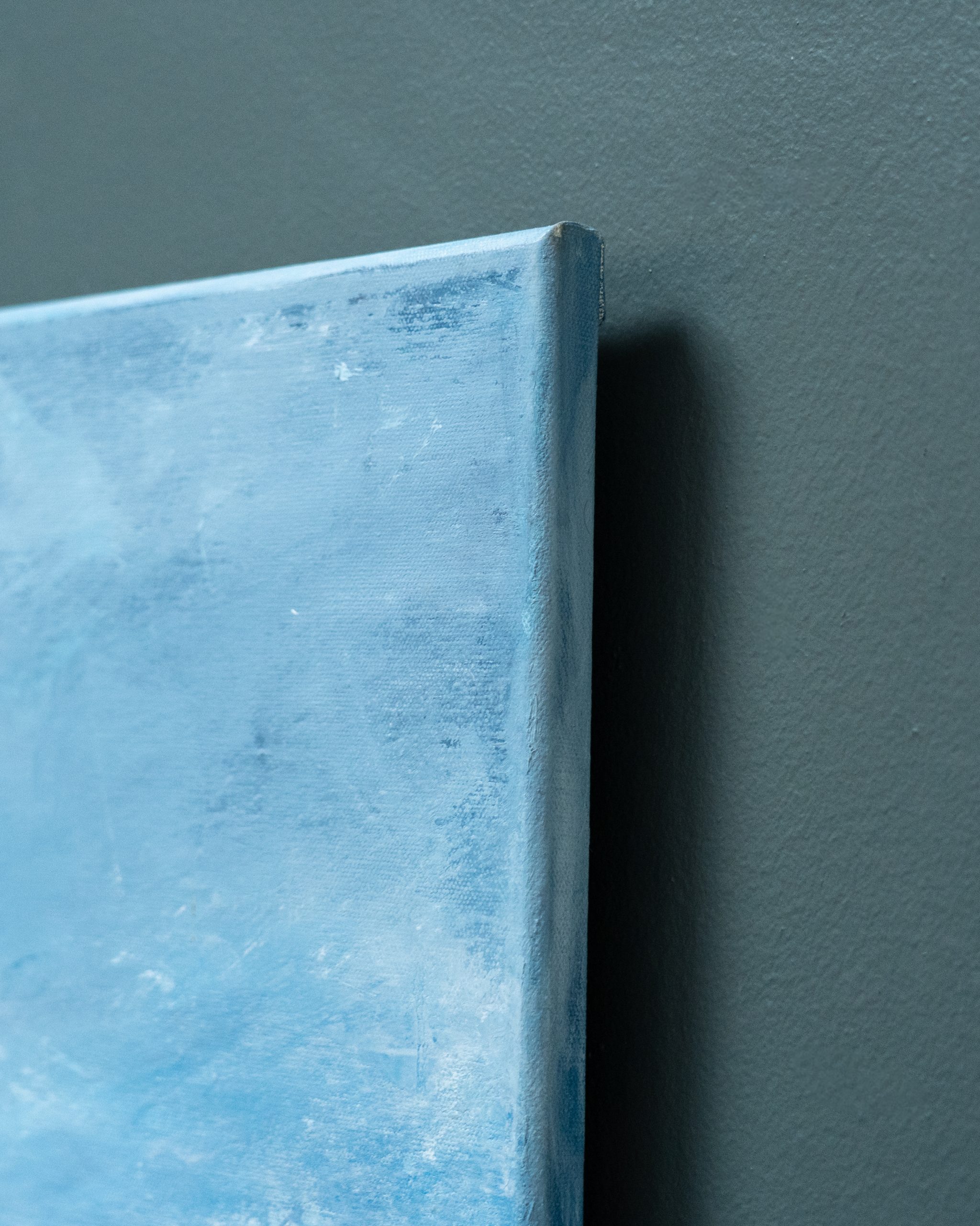 September (Diptych) beautiful pair wild Atlantic Way Crashing waves beautiful oil on canvas original paintings Fiona ni Chuinn striking dramatic blues seascape Kilbaha Gallery