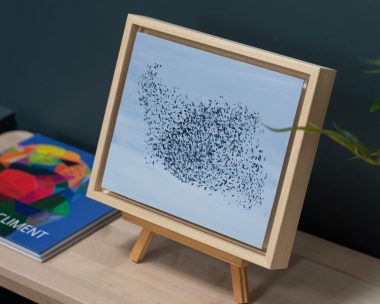 Kaye Maahs oil painting beautiful painting horizon sky and sea black rocks beach seascape kilbaha gallery ladybugs birds bees animals interiors