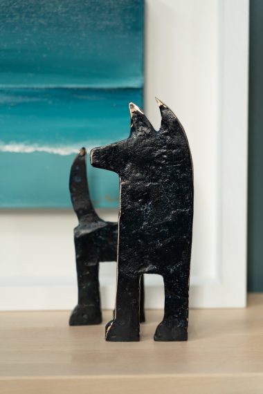 Bronze Dog Large Dark Green